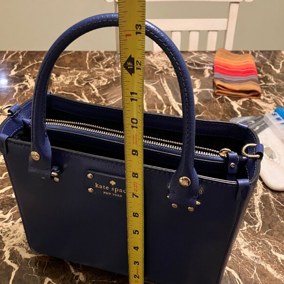 Kate Spade Blue Leather Handbag (Tote or Shoulder Bag) - Picture 12 of 14